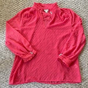J Crew Swiss dot gauzy top